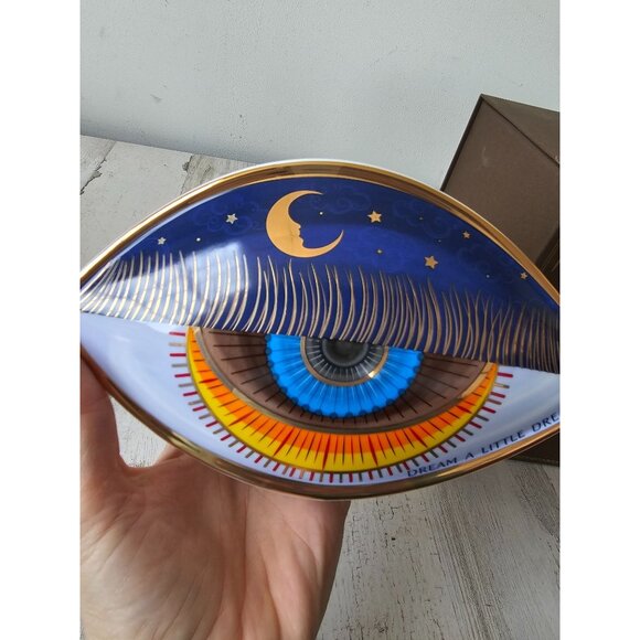 Karma and luck evil eye dream sleep moon nocturnal peace porcelain decor unique - Picture 3 of 8